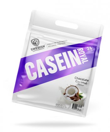 Casein Royal Chocolate Coconut 900g - Proteinpulver Casein 900g påse